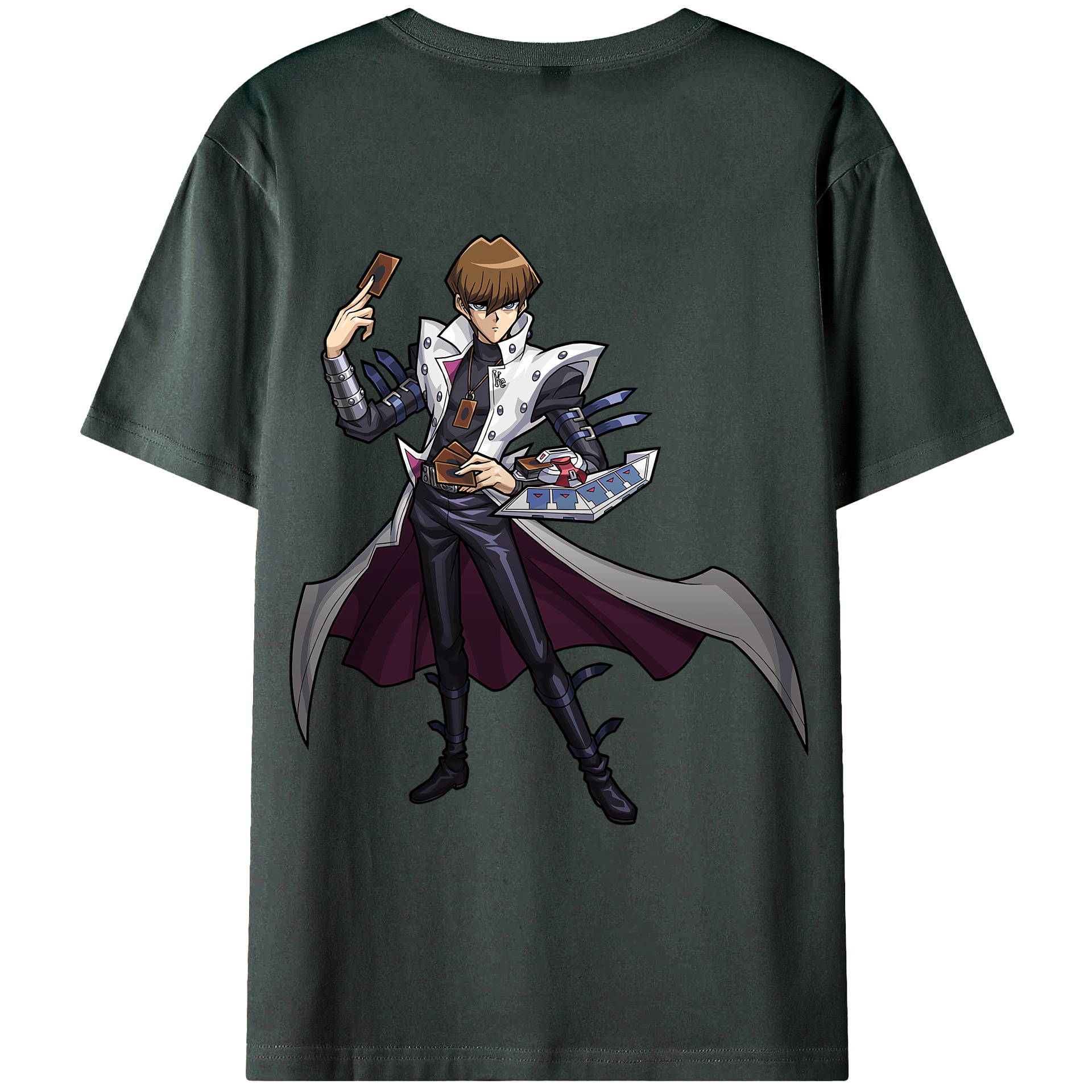 （画像用） 遊☆戯☆王 Yu-Gi-Oh! 綿100％ メンズ半袖Tシャツ（バックプリント） 通気性
